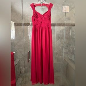 Azazie red long dress size 6